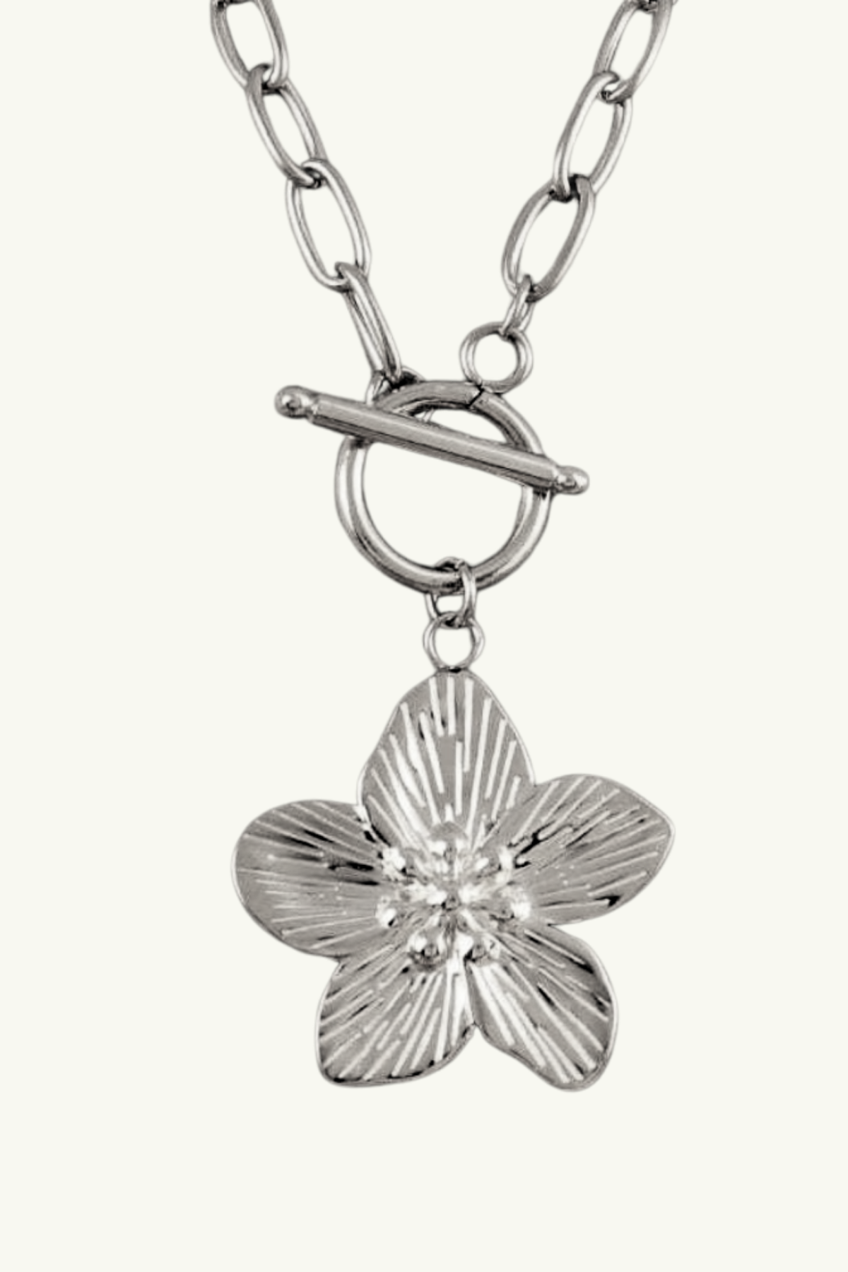 Bloemen Ketting Silver