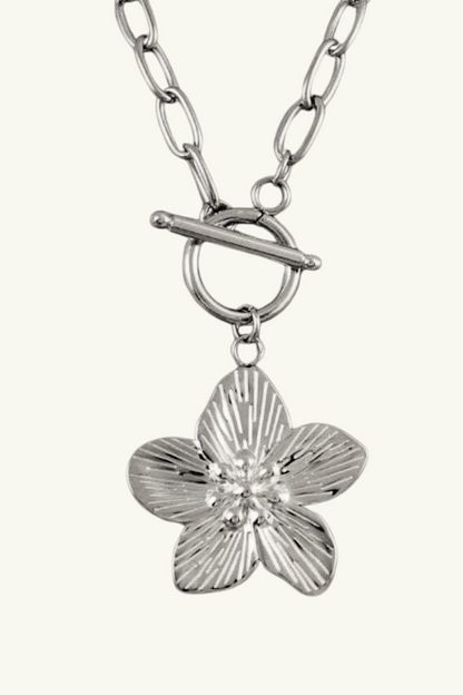 Bloemen Ketting Silver