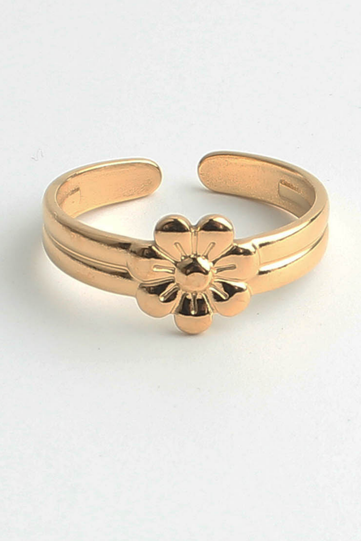 Blossom Flower - Ring - Stainless Steel - Verstelbaar Goud Ring