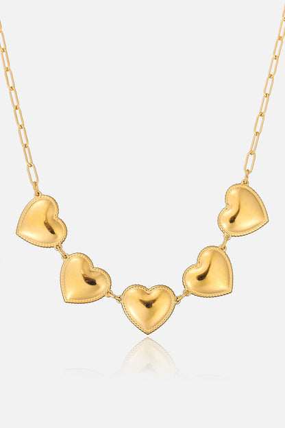 Goude hartjes ketting Necklaces