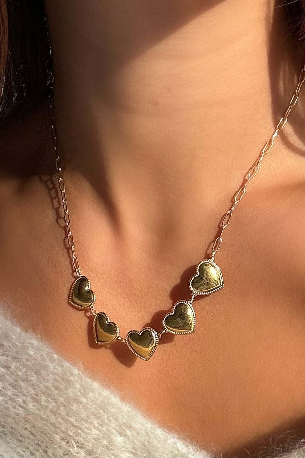 Goude hartjes ketting Necklaces