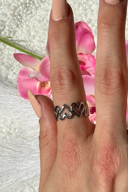 Hartjes Ring Zilver