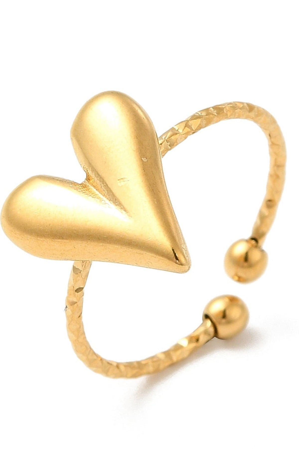 Hartjes Ring Verstelbaar Goud