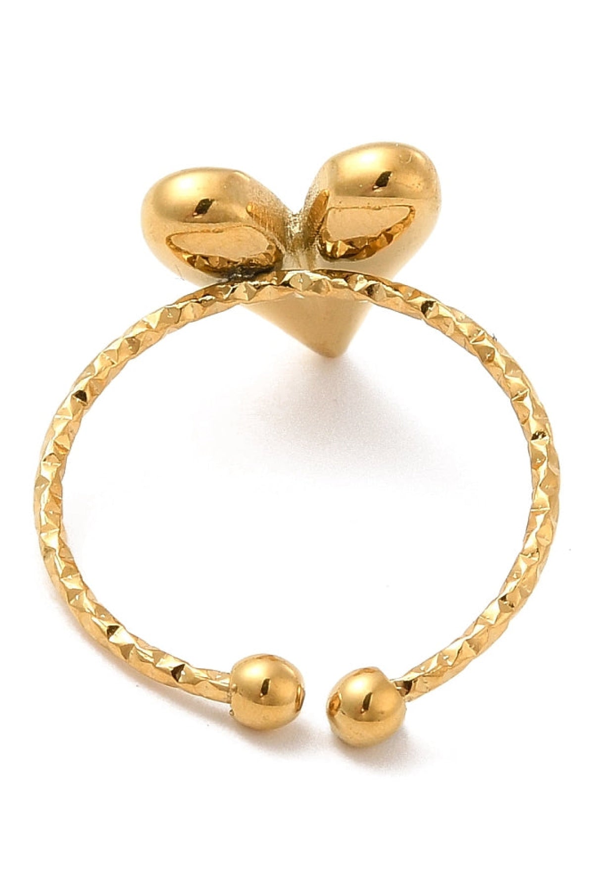 Hartjes Ring Verstelbaar Goud