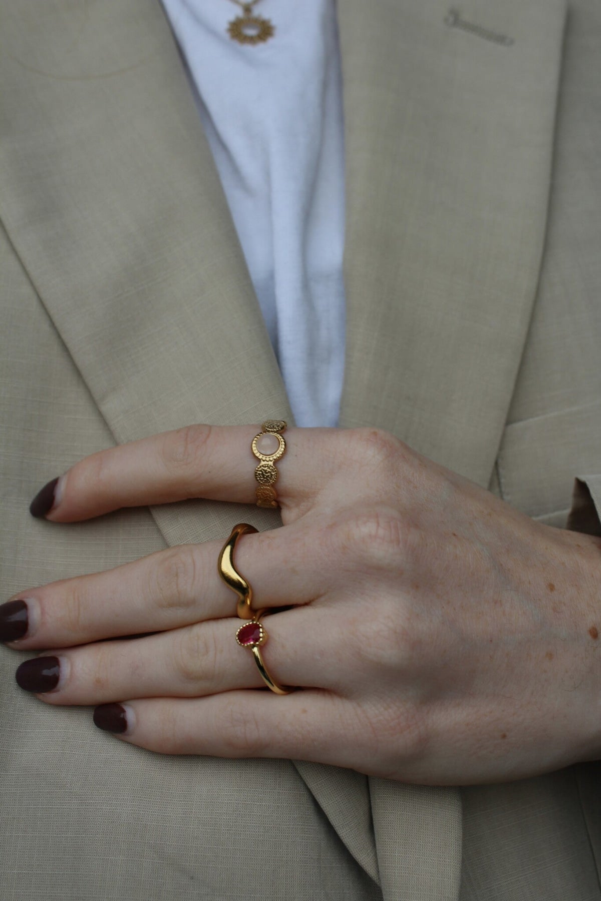 Waves - Ring - Stainless Steel - Verstelbaar Ring