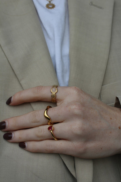 Waves - Ring - Stainless Steel - Verstelbaar Ring