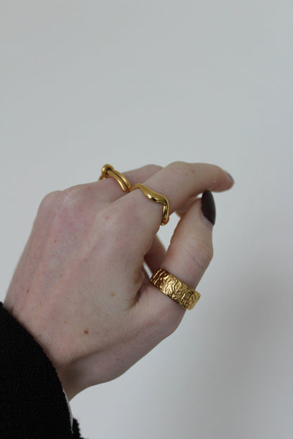 Waves - Ring - Stainless Steel - Verstelbaar Ring